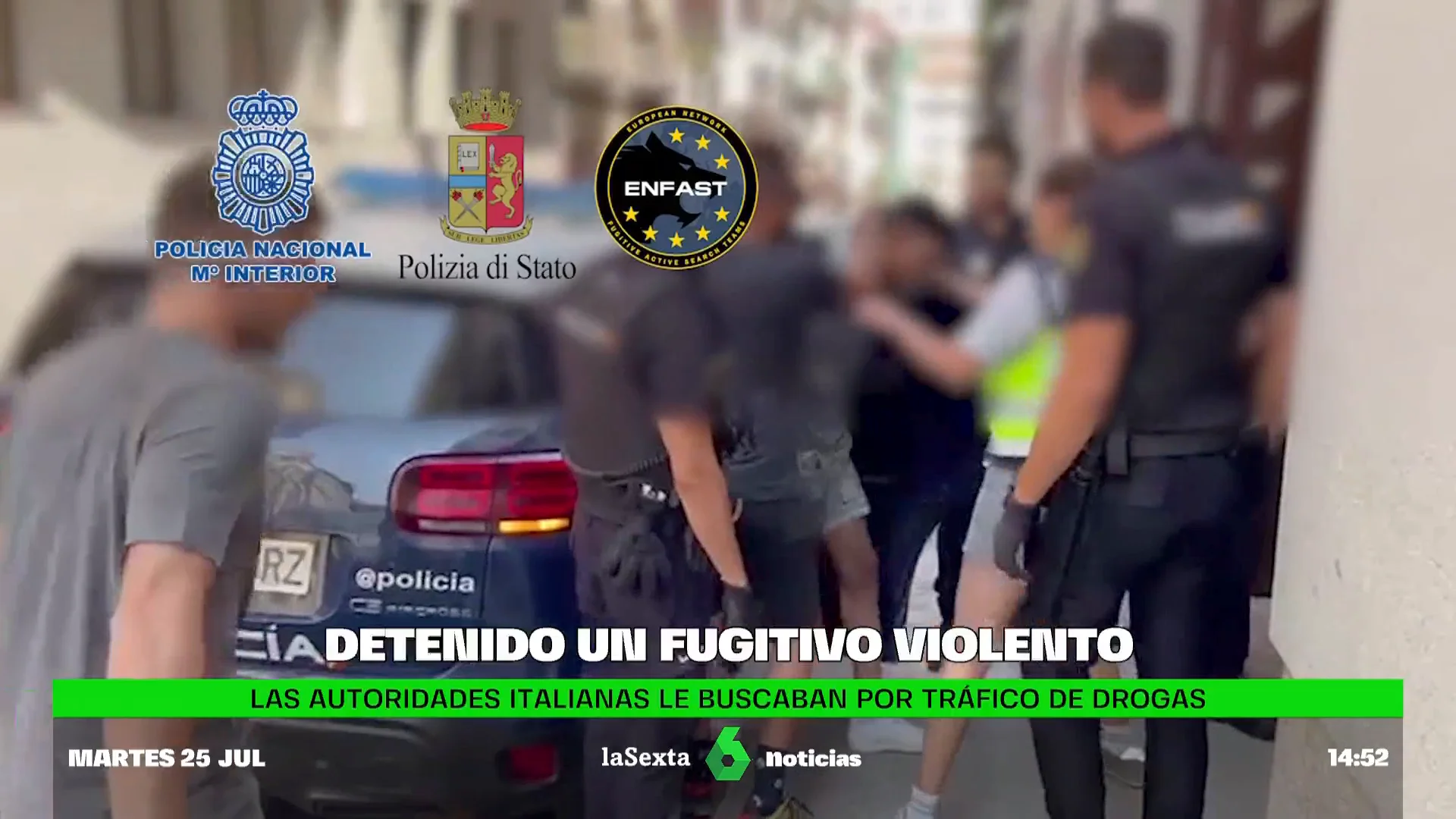 detenido fugitivo violento