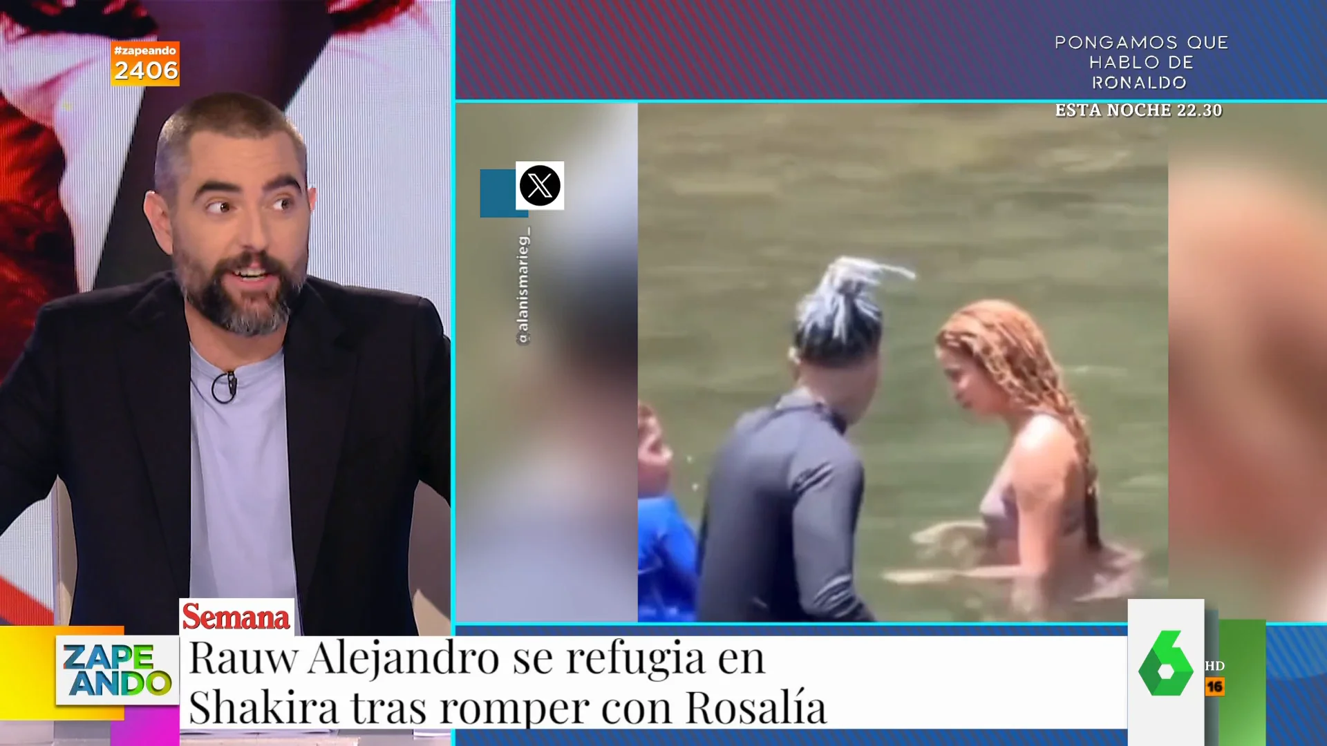 Dani Mateo manda este mensaje a Rosalía al ver las imágenes de Rauw Alejandro con Shakira