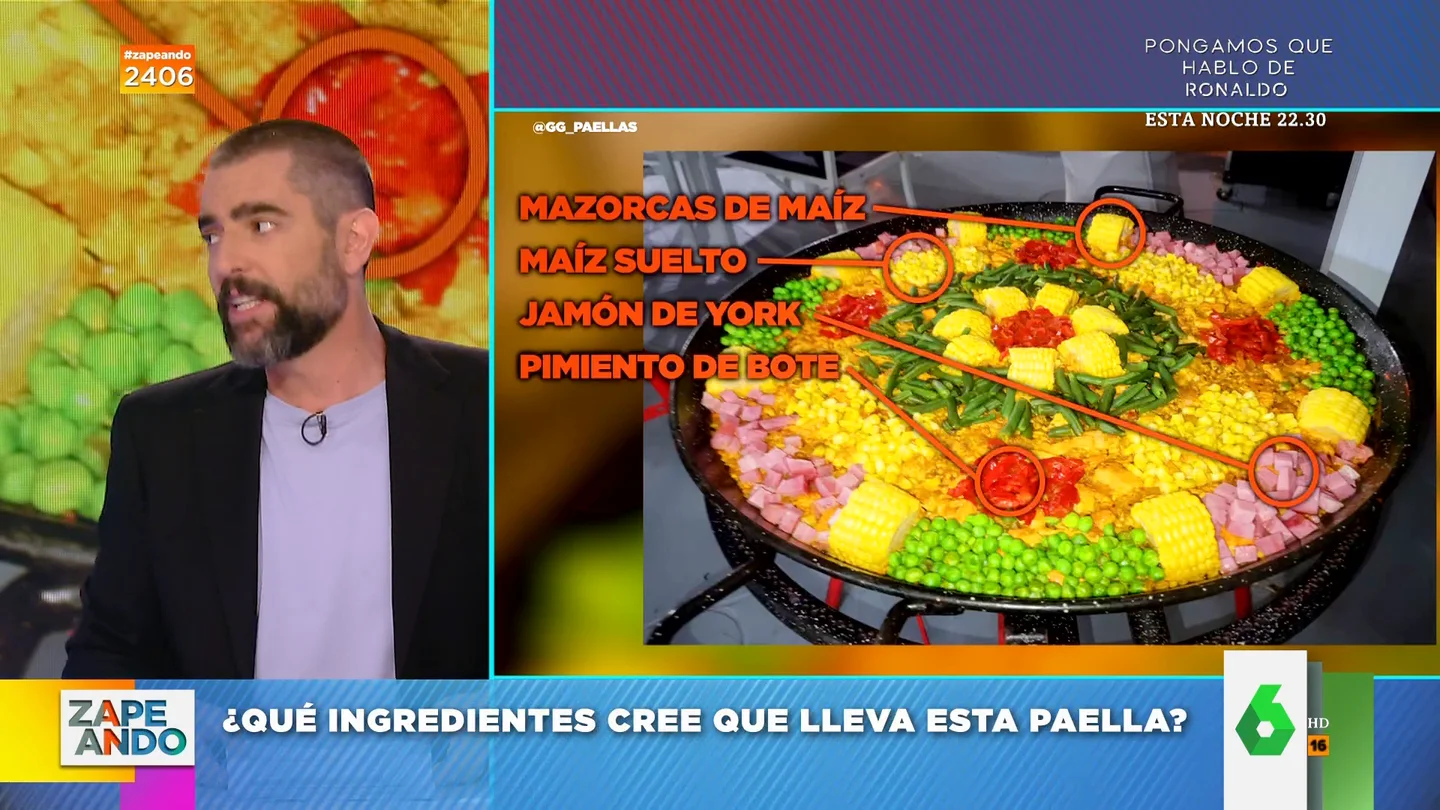 el juego de Dani Mateo en Zapeando al ver el nuevo 'atentado' contra la paella el juego de Dani Mateo en Zapeando al ver el nuevo 'atentado' contra la paella