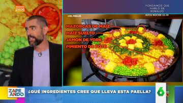 el juego de Dani Mateo en Zapeando al ver el nuevo 'atentado' contra la paella