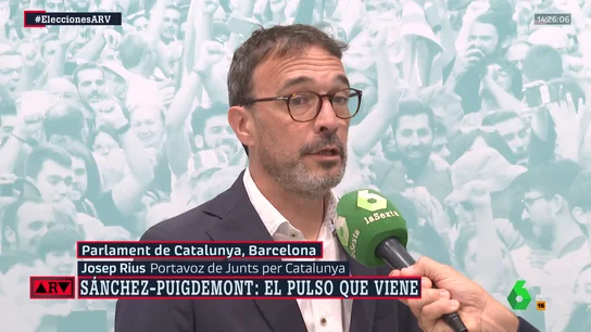 Josep Rius (Junts) desvela en qué punto están las negociaciones: "Estamos a la espera de que Sánchez mueva ficha" Josep Rius (Junts) desvela en qué punto están las negociaciones: "Estamos a la espera de que Sánchez mueva ficha"
