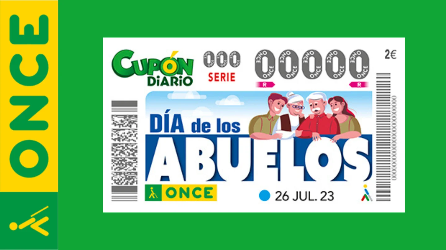 El Cupón Diario de la ONCE de hoy, dedicado al Día de los Abuelos, pilar "fundamental" de la familia El Cupón Diario de la ONCE de hoy, dedicado al Día de los Abuelos, pilar "fundamental" de la familia