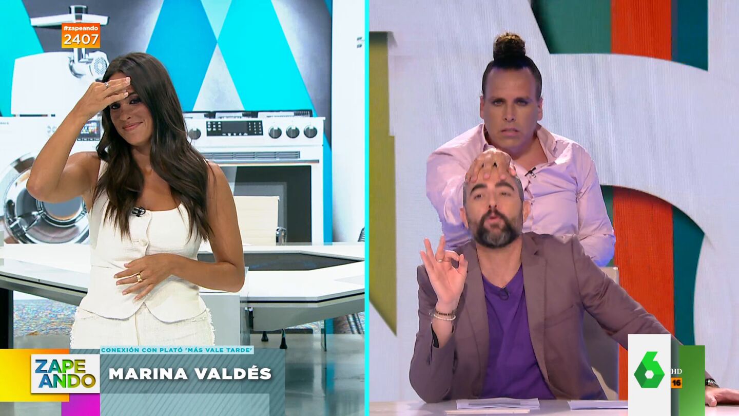 La surrealista conexi&oacute;n de Dani Mateo con Torito bailando por detr&aacute;s que impide a Marina Vald&eacute;s concentrarse 