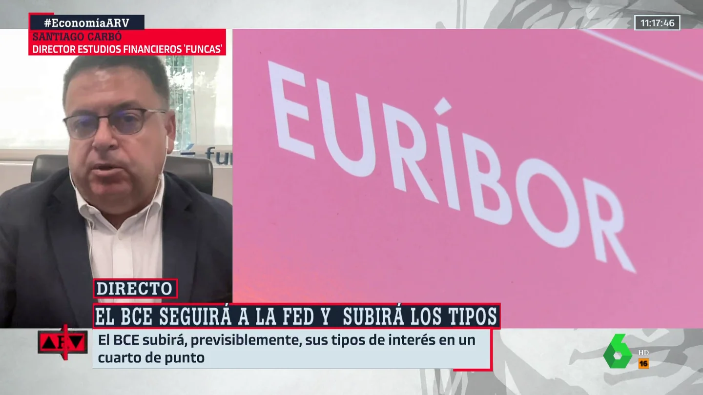 ¿Cuánto puede subir el Euribor tras la subida de los tipos de interés? Santiago Carbó responde ¿Cuánto puede subir el Euribor tras la subida de los tipos de interés? Santiago Carbó responde