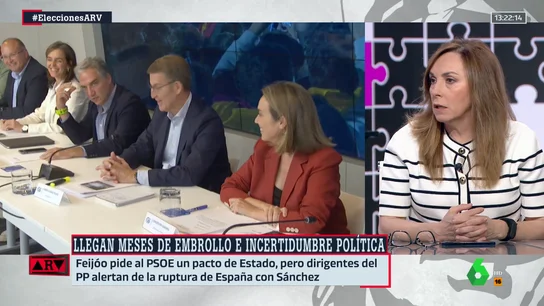 Angélica Rubio, tajante: "Si Junts o Bildu le diesen la investidura a Feijóo, pasarían a ser partidos de Estado" Angélica Rubio, tajante: "Si Junts o Bildu le diesen la investidura a Feijóo, pasarían a ser partidos de Estado"