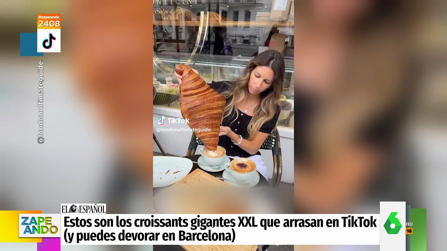 La última moda del postureo de Tik Tok llega a España: así son los cruasanes gigantes que venden en Barcelona La última moda del postureo de Tik Tok llega a España: así son los cruasanes gigantes que venden en Barcelona