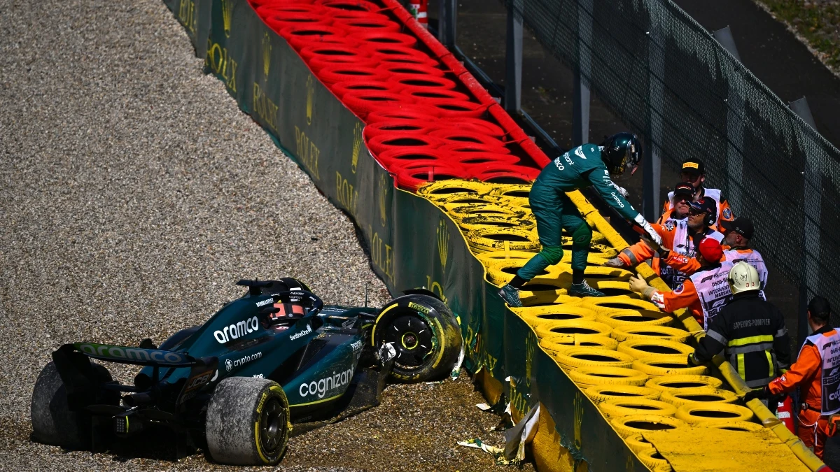 Lance Stroll, tras su accidente en Bélgica