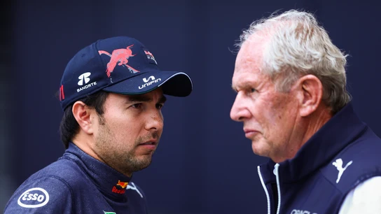 'Checo' Pérez y Helmut Marko 'Checo' Pérez y Helmut Marko