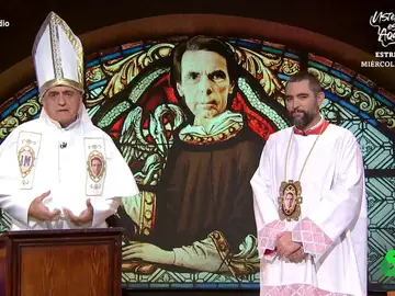 El papa Wyoming y el monaguillo Mateo celebran el regreso de Aznar en una conferencia: &quot;Es como estar suscrito al canal Historia&quot;