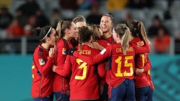 España, tras anotar un gol