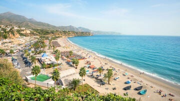 Playa de Nerja, en Málaga