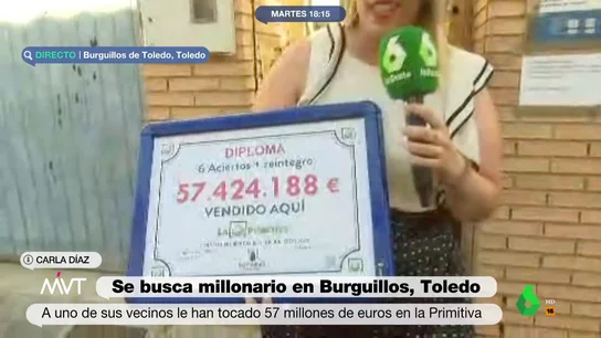 Se busca millonario en Burguillos (Toledo): a un vecino le han tocado 57 millones en la Primitiva Se busca millonario en Burguillos (Toledo): a un vecino le han tocado 57 millones en la Primitiva