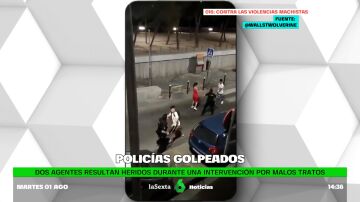 Dos agentes resultan heridos durante una intervención por malos tratos en Madrid