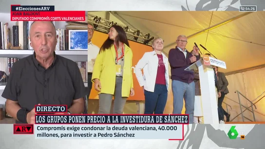 Condonación de la deuda y financiación autonómica: los requisitos de Compromís para apoyar al PSOE Condonación de la deuda y financiación autonómica: los requisitos de Compromís para apoyar al PSOE