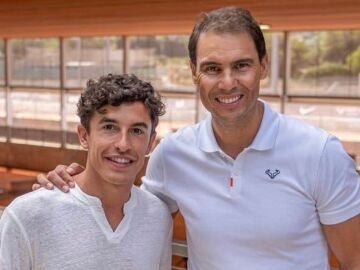 Marc M&aacute;rquez y Rafa Nadal