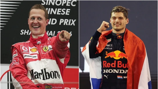 Max Verstappen y Michael Schumacher Max Verstappen y Michael Schumacher