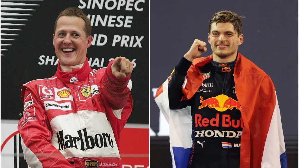 Max Verstappen y Michael Schumacher