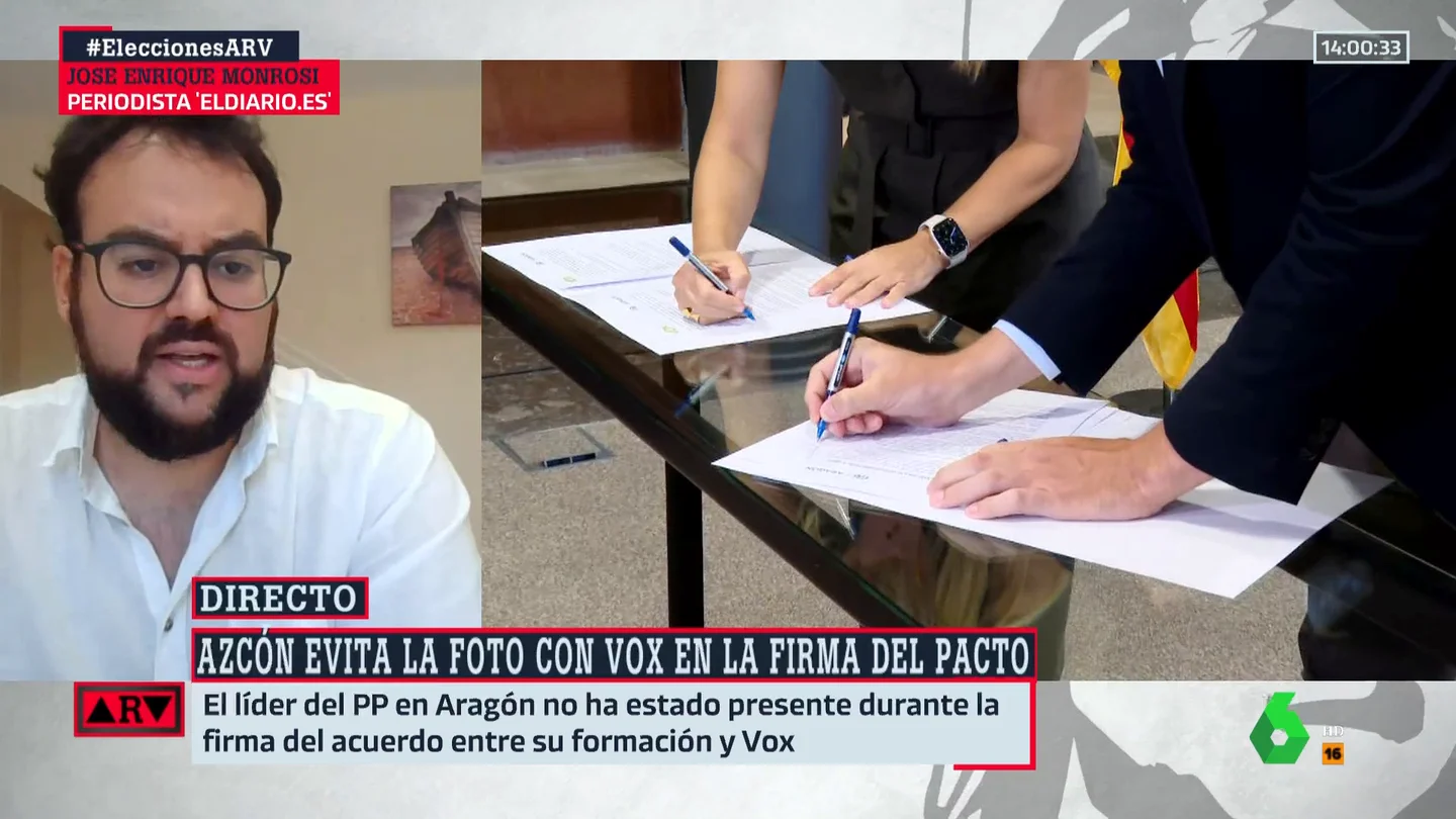 Monrosi ve "sorprendente" el pacto de PP y Vox para gobernar en Aragón: "Son cosas que no resultan coherentes" Monrosi ve "sorprendente" el pacto de PP y Vox para gobernar en Aragón: "Son cosas que no resultan coherentes"