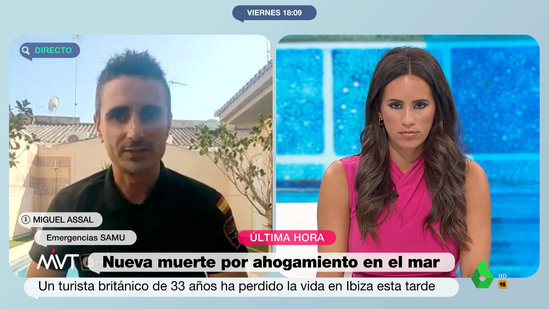 El número de ahogamientos en España en lo que va de año asciende a 250. Un turista británico que ha muerto en Ibiza ha sido el último. Miguel Assal, agente de emergencias de los Servicios de Asistencia Médica de Urgencias, ha explicado en Más Vale Tarde, cómo actuar para evitar una desgracia. "Lo principal en la playa es observar las banderas y respetar la roja, que es prohibición del baño", ha destacado. Además, ha subrayado que es fundamental "mantener la calma" frente a las corrientes. "...