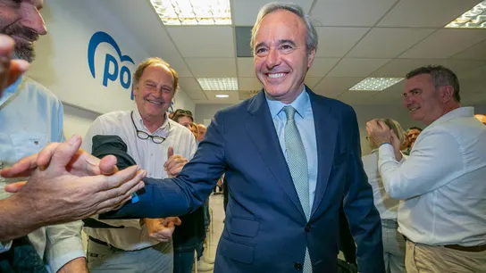 El líder del PP en Aragón, Jorge Azcón (c), en una imagen de archivo. El líder del PP en Aragón, Jorge Azcón (c), en una imagen de archivo.