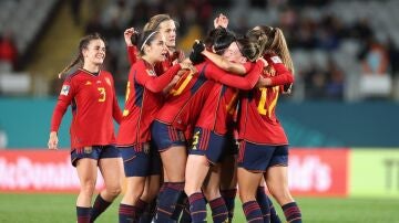 España celebra un gol