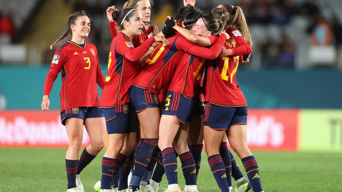 España celebra un gol