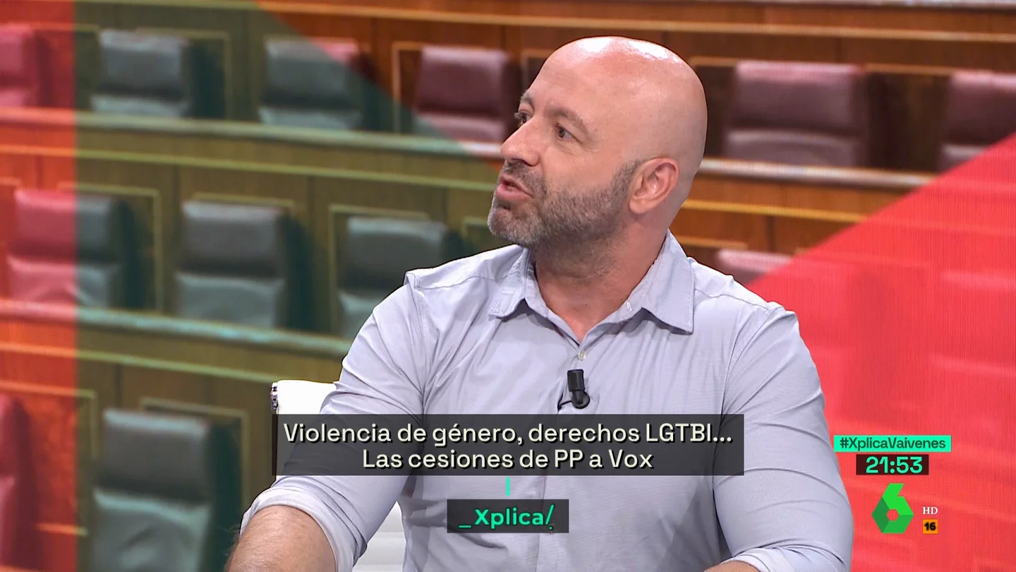Rafa López desmonta los argumentos de Vox: "Habla de echar a la basura personas, dice que ser homosexual es un problema y ser trans una enfermedad" Rafa López desmonta los argumentos de Vox: "Habla de echar a la basura personas, dice que ser homosexual es un problema y ser trans una enfermedad"