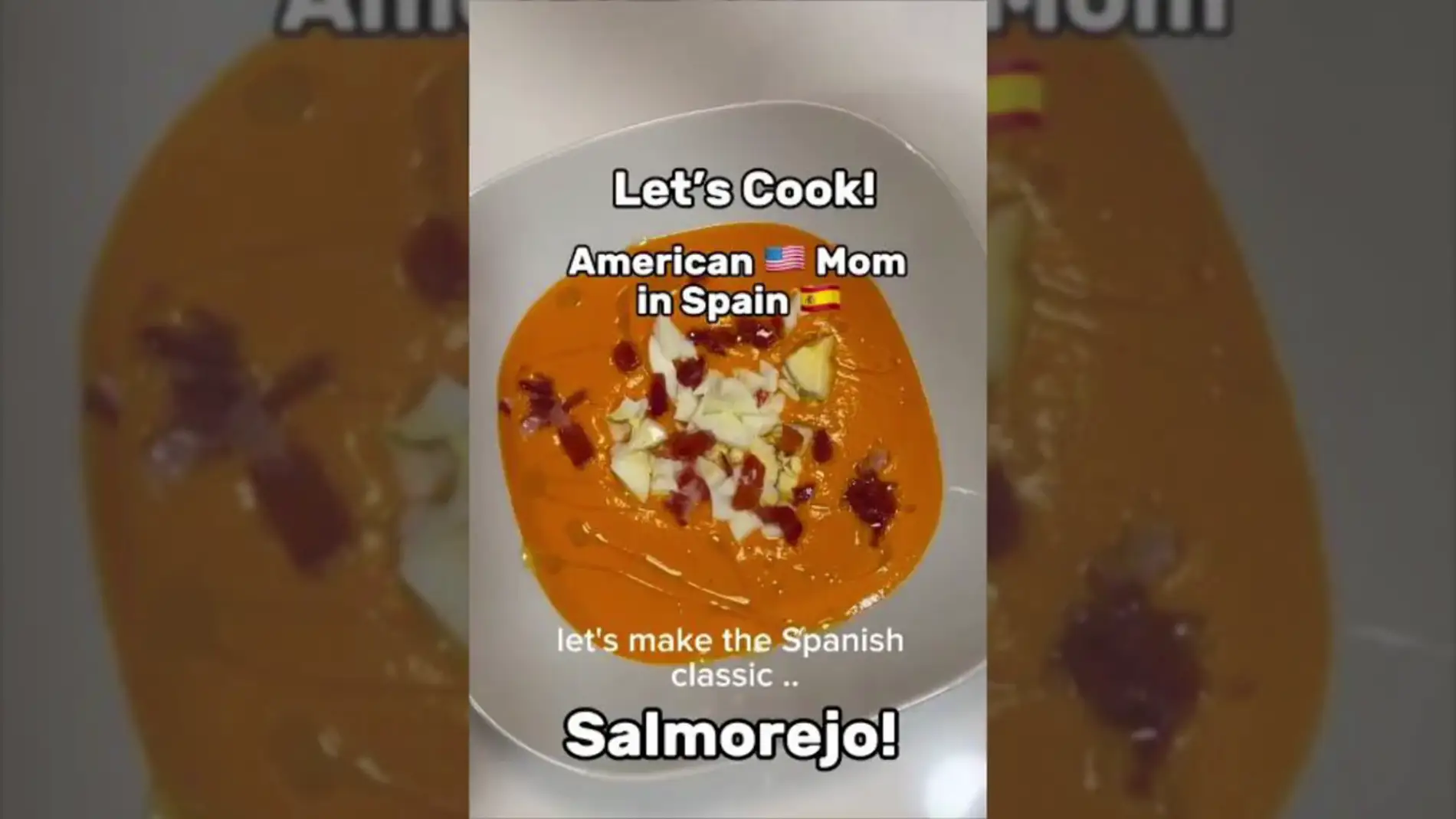 Una madre estadounidense realiza la receta del salmorejo y sorprende a sus seguidores: "Está perfecto"