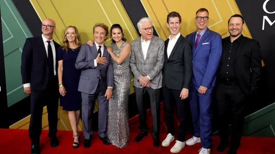 El elenco de 'Solo asesinatos en el edificio', en la 'premiere' de la segunda temporada, en Los Angeles en 2022 El elenco de 'Solo asesinatos en el edificio', en la 'premiere' de la segunda temporada, en Los Angeles en 2022