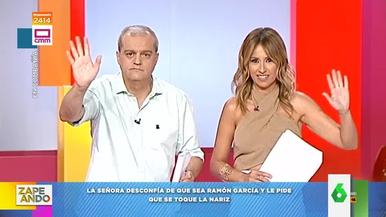 Una señora pone a prueba a Ramón García para comprobar que es él con quien habla Una señora pone a prueba a Ramón García para comprobar que es él con quien habla