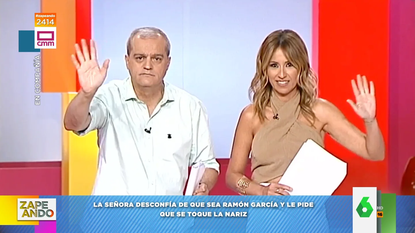 Una señora pone a prueba a Ramón García para comprobar que es él con quien habla Una señora pone a prueba a Ramón García para comprobar que es él con quien habla