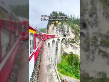 Una joven española muestra las increíbles vistas de su viaje en tren de Suiza a Italia: "Uno de los más bonitos del mundo"