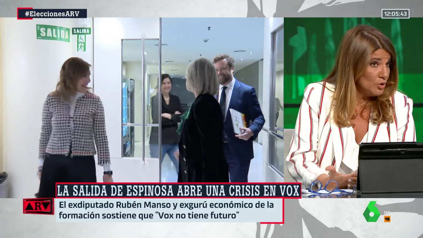 María Claver, sobre la renuncia de Espinosa de los Monteros: "Es el primer paso para la desarticulación de Vox" María Claver, sobre la renuncia de Espinosa de los Monteros: "Es el primer paso para la desarticulación de Vox"