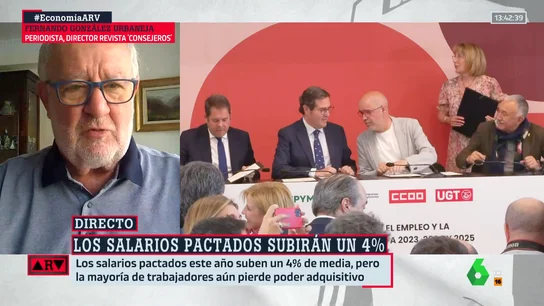 El pronóstico de Urbaneja sobre los salarios: "Probablemente recuperemos un poco de capacidad adquisitiva" El pronóstico de Urbaneja sobre los salarios: "Probablemente recuperemos un poco de capacidad adquisitiva"
