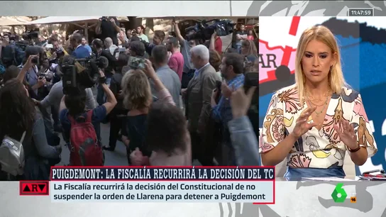 "¿Pretenden condicionar la gobernabilidad de España?": Afra Blanco cuestiona a la decisión de la Sala de vacaciones sobre Puigdemont "¿Pretenden condicionar la gobernabilidad de España?": Afra Blanco cuestiona a la decisión de la Sala de vacaciones sobre Puigdemont