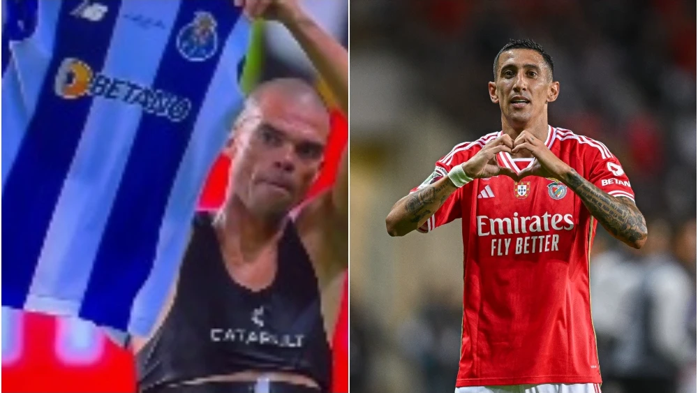  El gesto de Pepe a la afición del Benfica tras ser expulsado con el Oporto; Di María, el héroe