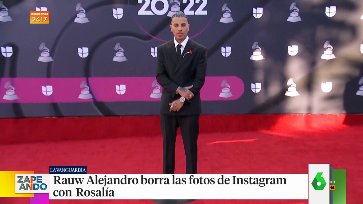 Rauw Alejandro olvida a Rosal&iacute;a y borra sus fotos de Instagram 
