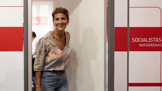 Imagen de archivo de la presidenta del Gobierno de Navarra en funciones, María Chivite. La militacia de Bildu avala la abstención para facilitar la investidura de Chivite