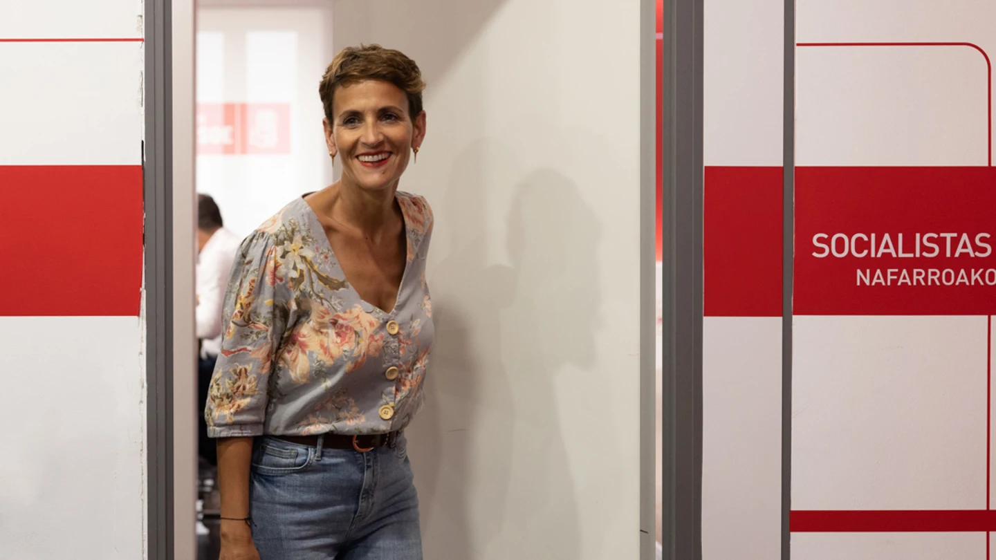 Imagen de archivo de la presidenta del Gobierno de Navarra en funciones, María Chivite. La militacia de Bildu avala la abstención para facilitar la investidura de Chivite