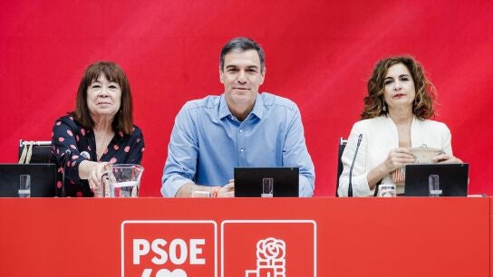 S&aacute;nchez, durante la reuni&oacute;n de la Comisi&oacute;n Ejecutiva Federal tras las elecciones del 23J