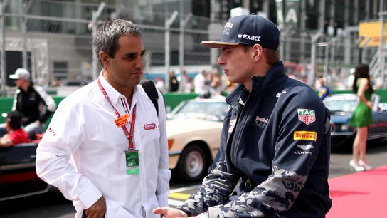 Juan Pablo Montoya y Max Verstappen Juan Pablo Montoya y Max Verstappen