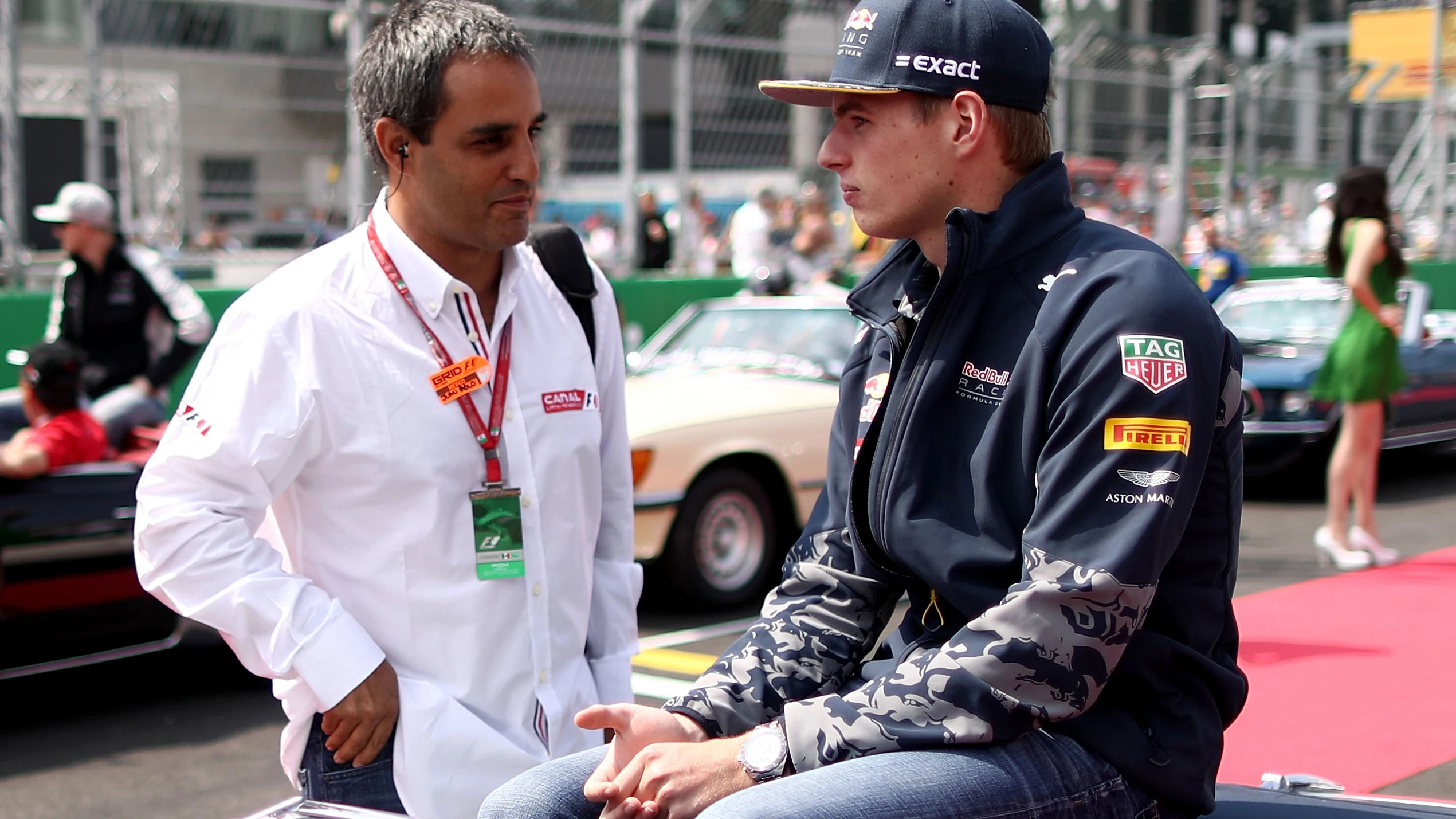 Juan Pablo Montoya y Max Verstappen