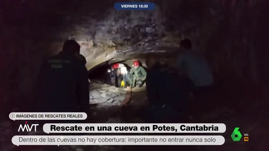 Tensión y miedo durante una grabación de Más Vale Tarde en una cueva que se inunda: "Me he quedado atrapado" Tensión y miedo durante una grabación de Más Vale Tarde en una cueva que se inunda: "Me he quedado atrapado"