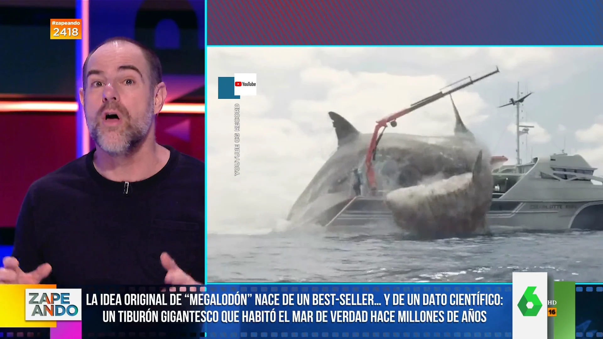 Alberto Rey descubre algunas curiosidades sobre Megalodón