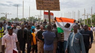 Protestas en apoyo a la junta golpista de Níger, el pasado 6 de agosto 