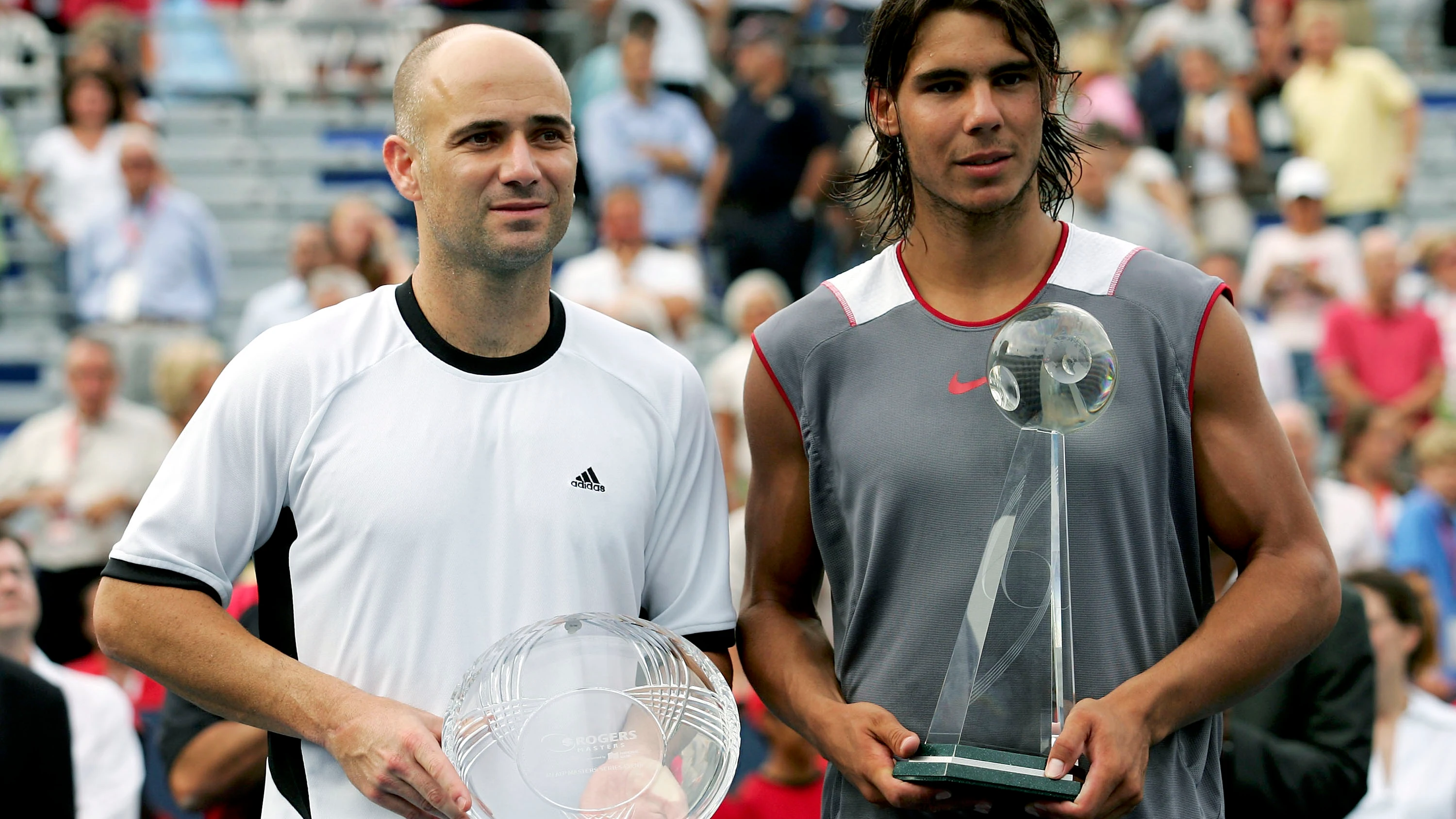 Andre Agassi y Rafa Nadal