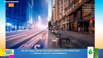Así se ve Madrid con 50 grados de diferencia: un fotógrafo ha captado las mismas imágenes de la ciudad en momentos extremos