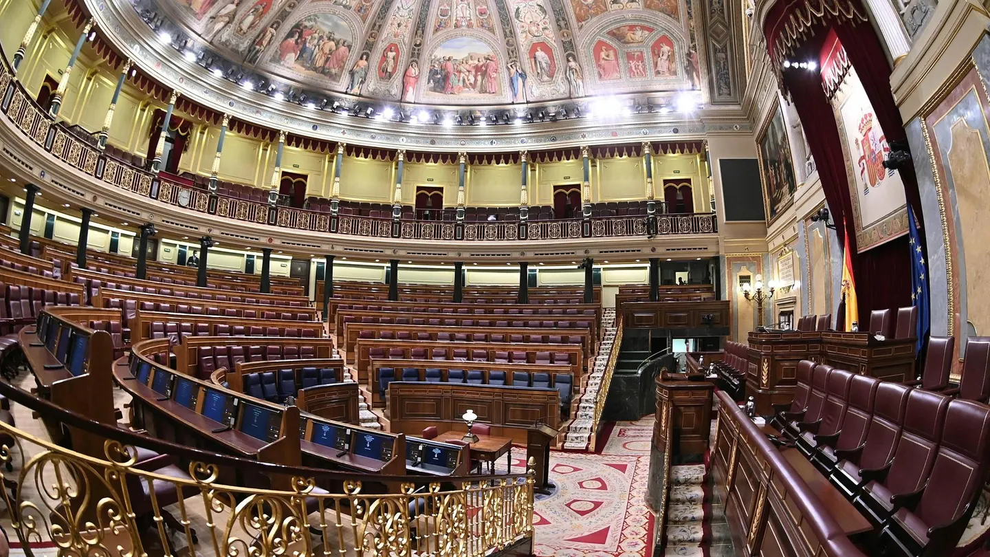 Fotografía de archivo del hemiciclo del Congreso de los Diputados Fotografía de archivo del hemiciclo del Congreso de los Diputados