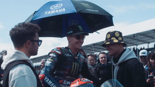 Lando Norris junto a Fabio Quartararo en el GP de Gran bretaña Lando Norris junto a Fabio Quartararo en el GP de Gran bretaña