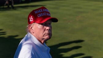 El expresidente Donald Trump en el torneo de golf en Nueva Jersey en una imagen de archivo.